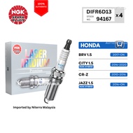 DIFR6D13 (4pcs) NGK Laser Iridium For Honda City GM6/T9A, Jazz GK/T5A, BRV, CRZ (94167)