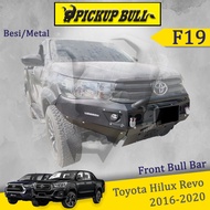 Toyota Hilux Revo Rocco Single Cab Front Bull Bar Metal Front Bumper Revo Rocco Bumper Bar Besi Bull Bar