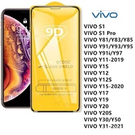 9d Tempered Glass Film FULL FULL Glue VIVO Y31 Y30 / Y50 Y20S Y20 Y19 Y17 Y15 Y12S Y12 Y1S Y11 Y91i / Y97 Y91 Y95 Y81 S1Pro S1 4GyY KI4X