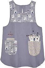 Kusuguru Japan 247003 Apron, Cat Round Apron, Gray, M - L