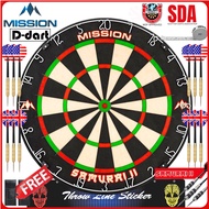 MISSION STEEL TIP DARTBOARD - (SAMURAI II) WDF SDA UKDA TOURNAMENT BLADE BRISTLE STEEL DART BOARD