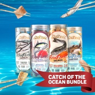 OzPro RawFeast Freeze Dried Pet/Cat/Dog Food/Treats-Catch of the Ocean Bundle Capelin Cod Fish Salmo