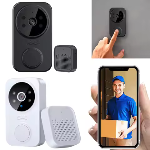 WiFi Smart Audio Doorbell Camera 2-Way Audio Wireless Visual Intercom Doorbell with Remote Monitor I