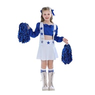 Halloween Children's Costume Dallas Cowboy Cheerleading Costume Girl Performance Costume Girl Blue C