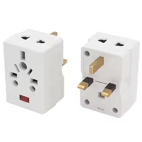 Universal 3 In 1 AU EU US to UK 13A Fused Plug India South Africa Industry Electrical Power Plug Con