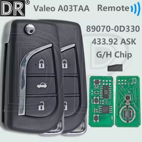 DR A03TAA 4D72 G/8A H Chip Car Remote Key For Toyota Yaris Auris Corolla Avensis Aygo Britain Verso 