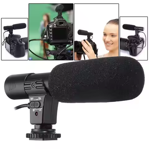 3.5mm Jack DV Stereo Microphone Mic For Nikon D5100 D7000 D300s D3s / Canon EOS 1D Mark IV 5D Mark I
