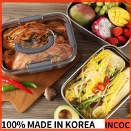 Kimchi Container/ INCOC PREMIUM STENMORE/Airtight Kimchi container Rectangular No. 6/Kimchi side dish container stainless steel container kimchi pancake container  glasslock container kimchi soup kimchi halal kimchi fried rice  kimchi containerstew