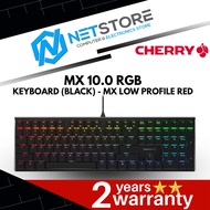 CHERRY MX 10.0 RGB GAMING KEYBOARD (BLACK) - MX LOW PROFILE RED - G8A‐25000LYAEU‐1