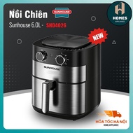 Sunhouse oil-free fryer with capacity of 6L and 8L, excess fat capacity, capacity 1750w