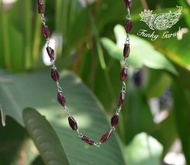 氣質色調★紅石榴石★線材 串珠 項鍊 bn012