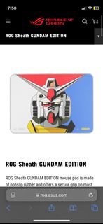 全新 ROG GUNDAM MOUSE MAT