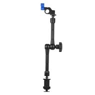 Adjustable Articulating Friction Arm with 15mm Rod Clamp Mount for Field Monitor LED Light Flash Microphone Camera Cage Rig