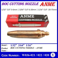 (2pc, 10pc) BOC ANME ACETYLENE & OXYGEN CUTTING NOZZLE / SIZE: 1/32" (W036-021) / 3/64" (W036-022) /