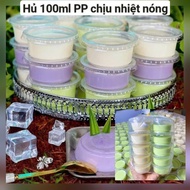 [50c 100ml jar + PP lid] Heat-resistant plastic cup for pouring tofu, jelly, flan (code 405 THH)