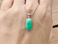 【親翠】天然翡翠 冰陽綠漸層美竹節鎖骨鏈
