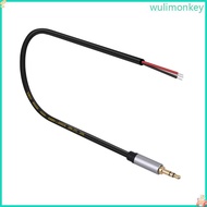 WU 3 5mm TRS Male to Bare Wire Cable for Earphone and Speaker Fixing Wire 11 81in
