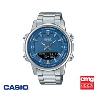 CASIO นาฬิกาข้อมือ CASIO รุ่น AMW-880D-2A1VDF วัสดุสเตนเลสสตีล สีฟ้า
