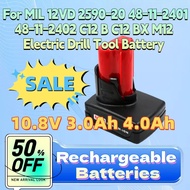 Rechargeable Battery for MIL 12VD 2590-20 48-11-2401 48-11-2402 C12 B C12 BX M12 Electric Drill Tool