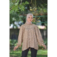 BEST UNIQLO DAILY FLOWER RAYON GEVOYA BLOUSE TOP