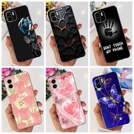 For Xiaomi Poco C65 Case Cool Fashion Flower Marble Pattern Clear Soft TPU Silicone Phone Cover For 