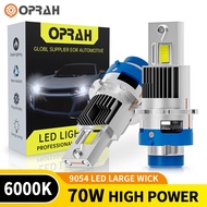 OPRAH 2pcs 75W 2,0000LM D2S D4SLED Headlight Car Headlight Headlight Bulb Plug and Play 6,000K