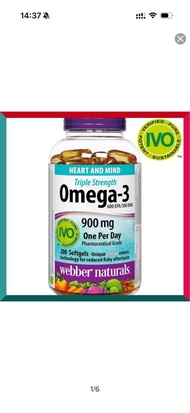 Webber Naturals Omega-3 900mg 軟膠囊