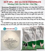 Canxi Photpho - Dicalcium Phosphate - DCP 18% Khoáng chất bổ sung cho gia súc gia cầm
