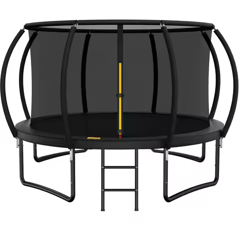 10FT 12FT 14FT 15FT 16FT Outdoor Trampoline with Enclosure Net, Heavy Duty Yard Trampolines, ASTM Ap