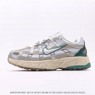 NK P-6000Metallic Silver Low-Top Retro Torre Casual Sports Comfortable Jogging Shoes