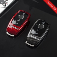 [Real carbon Fiber Material] T-carbon Suitable for Mercedes-Benz G63E63S63AMG Label Key Shell Key Co