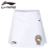 Li Ning Badminton Skirt 2024 New Pleated Yoga Skirt Ladies High Waist Sports Skirt Running Training Quick-Dry Tennis Short Skirt  Mesh Fast Dry Table Tennis Skirts Tennis Skirt