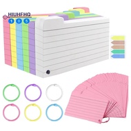 300 Pack Index Cards, 3inch X 5inch Ruled Index Cards with Ring, Colored Lined Flash Cards, Both Sid