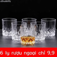 [READY-CHEAP] Whiskey set of 6, home beer, water, whiskey, ice cubes, spirits glasses