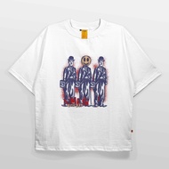 Oversized T-Shirt White Chaplin Society Cotton 24s Free Sticker Nameless Society