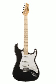 Ashton AG232 MBK Electric Guitar Black Maple Fingerboard