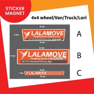 Sticker Magnet Lalamove Besar 4 wheels drive Lori Van