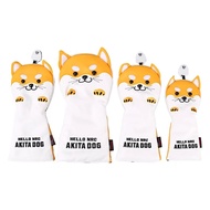 Akita dog golf club head cover 1\3\5\UT full set of wood club cover cartoon cap cover ball head cover