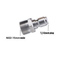 Pressure Washer Adapter Set M22 to 1/4 inch Quick Connect Kit for Pressure Washer Hose M22 15mm to M