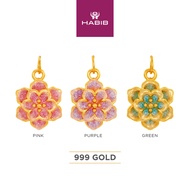 999/24K Yellow Gold Pendant (Flower) 9GP01