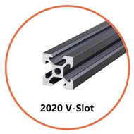 [LSDJ] 1 cái 2020 2040 thanh nhôm định hình V-Slot Đen Chiều Dài 100-550Mm thanh ray dẫn hướng tuyến