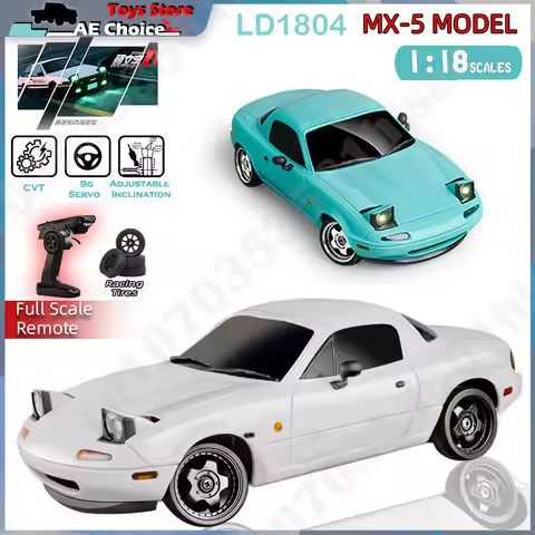 LD1804 RC Car 1/18 RC Drift Car MX5 Model ESP 2.4G 2WD LED Lights Full Scale Controlled Model Childr