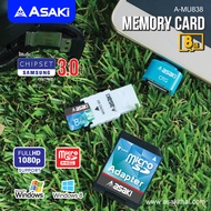 Asaki Memory card Micro SD Card ความจุสูงสุด 8 GB (Class 6) เก็บข้อมูลทั้ง VDO รูปภาพ เพลงต่างๆ รุ่น A-MU838