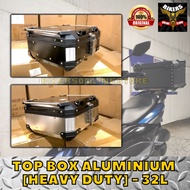 TOP BOX ALUMINIUM HEAVY DUTY 32L 100% HIGH QUALITY [ X-ADV / ADV / XMAX / RSX / MT09 / Y15ZR / NVX / NMAX ]