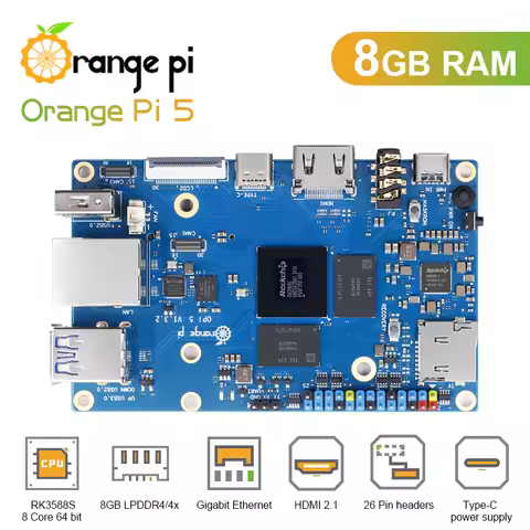 Orange Pi5 8GB V1.5.1 Single Board Computer OPi5 8G V1.5.1 SBC