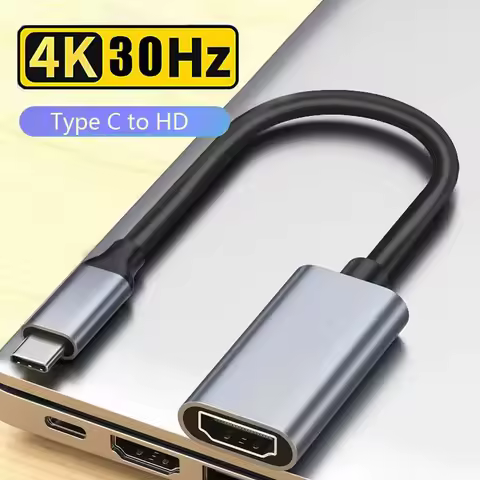 Type C to HDMI-compatible Cable USB C to HDMI Converter HD 4K USB 3.1 HDTV Cable Adapter for MacBook