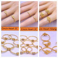 Heart Bubble Bajet Ring 916 Gold Ring Solid Ring 916 Gold Bajet Ring 916 Gold Bajet Ring