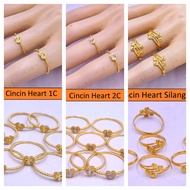 Heart Bubble Ring 916 Gold Ring Gold Ring Solid Ring 916 Gold Bajet Ring 916 Gold Bajet 916