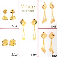 Emas 916 Anting-anting dengan warna dan batu | Gold 916 Earring with colour and stone design EI01+