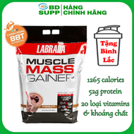 Labrada Muscle Mass Gainer 12Lbs Hỗ Trợ Tăng Cân Tăng Cơ Nạc Bổ Sung 1265 Calo 52g Protein & 20 Vita